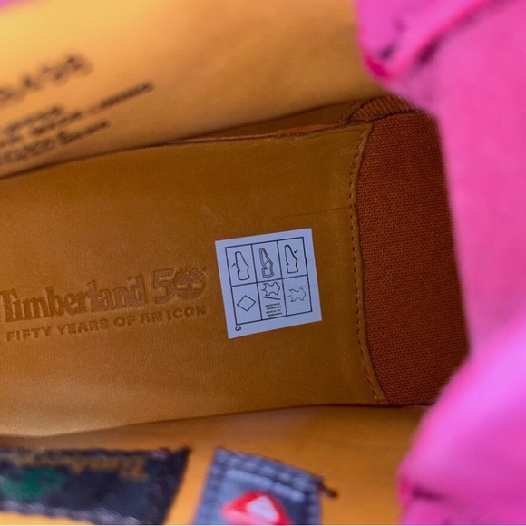 MEN’S NEW AWESOME PINK TIMBERLAND 50th ANNIVERSARY BOOTS Size 11 - Picture 5 of 15